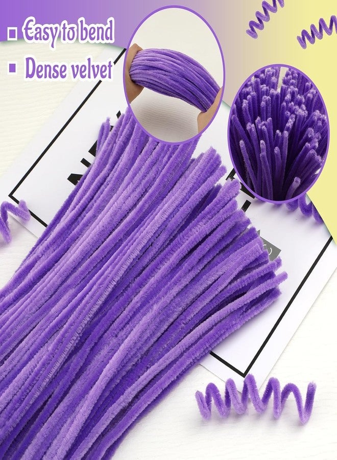 BOLT BEE Professional Thick Pipe Cleaners Craft Set, 3 Assorted Pastel Macaron Colors, Chenille Stems, 30cm Length, Matte Finish, DIY Art, Home Decor (purple, lavender, bottle green(100pc)) - Image 5